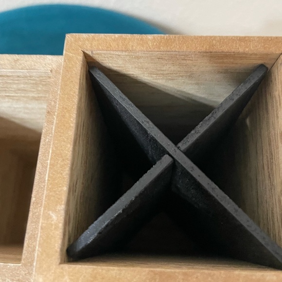 Brown 5 pcs set wooden make up organizer Rae Dunn - Picture 2 of 9